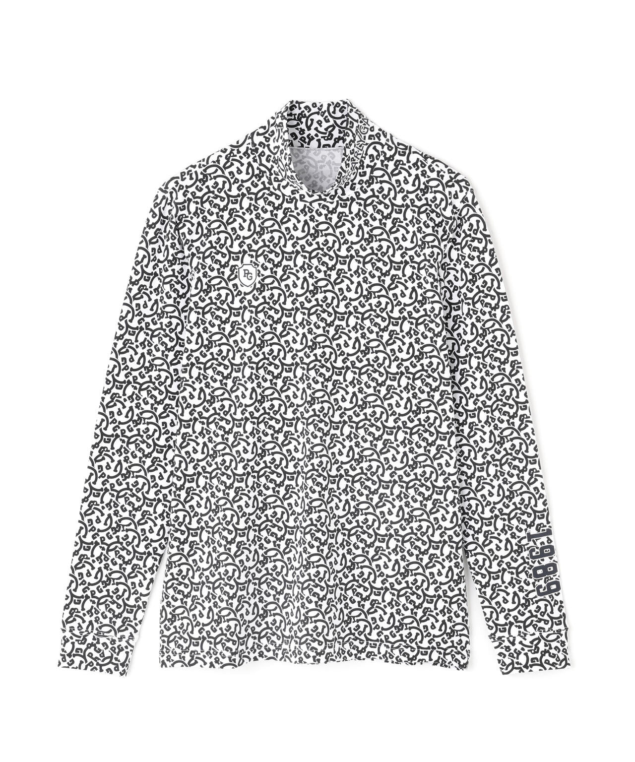 綿ベア天竺長袖ハイネックカットソー <NICO総柄>