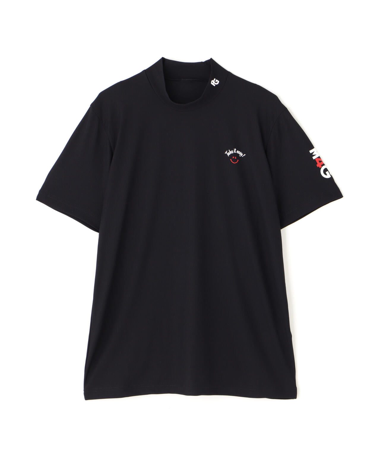 ハニカムカノコ半袖モックネックカットソー