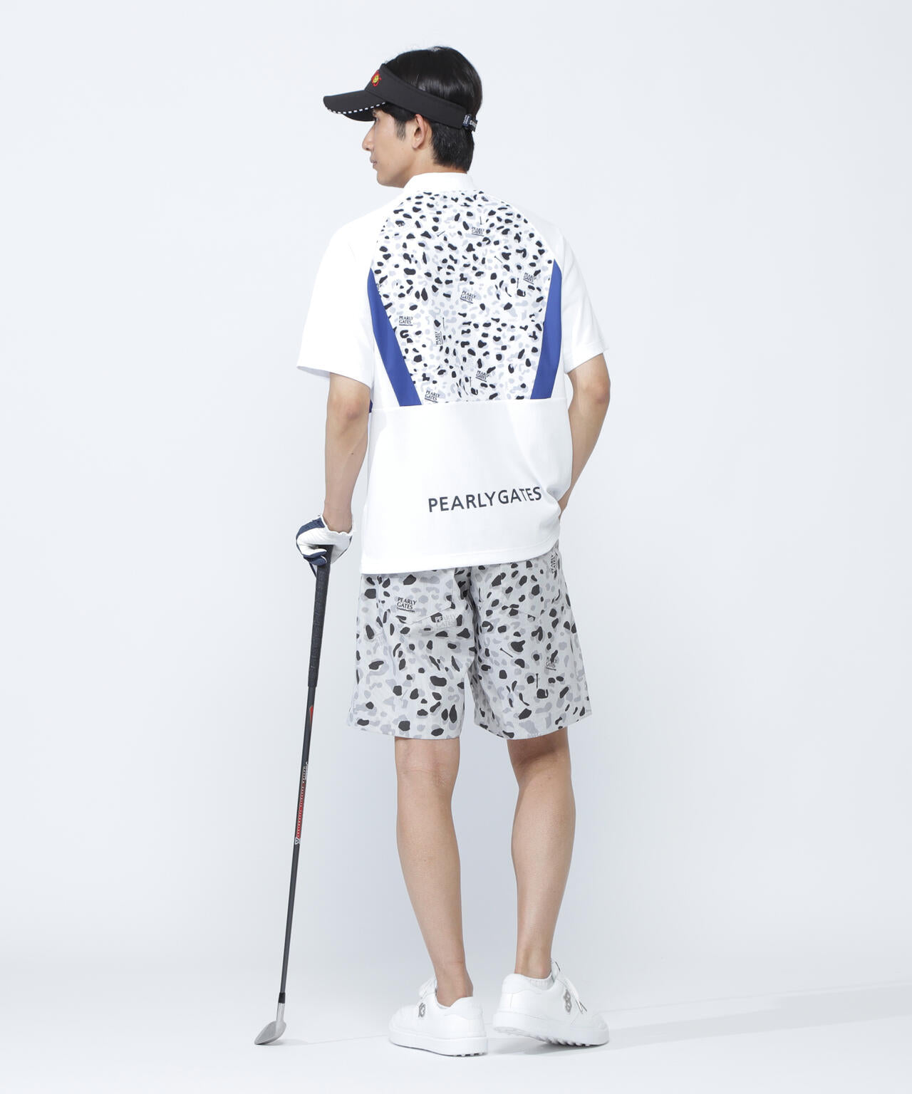 アクアツイストドットメッシュ半袖モックネックカットソー