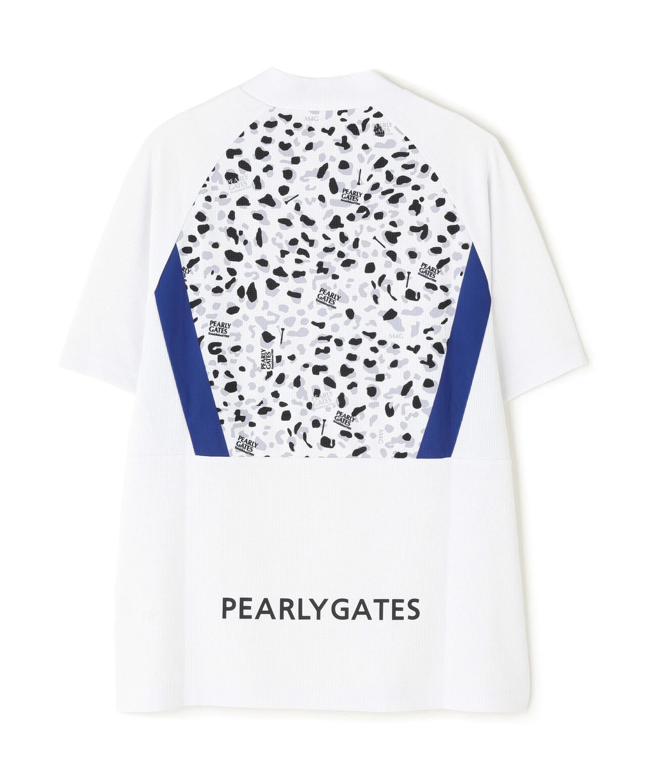 アクアツイストドットメッシュ半袖モックネックカットソー