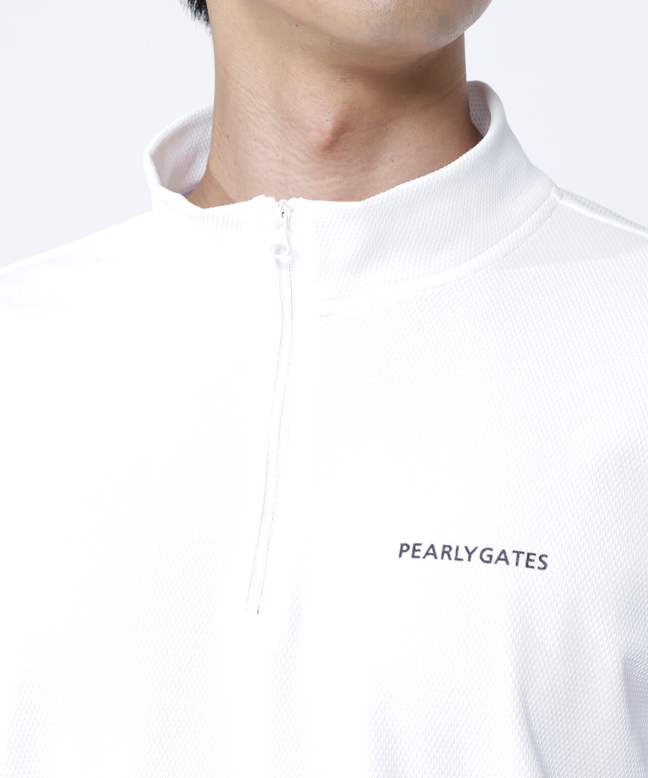 ポップコーンカノコ×メッシュ半袖ハイネックカットソー