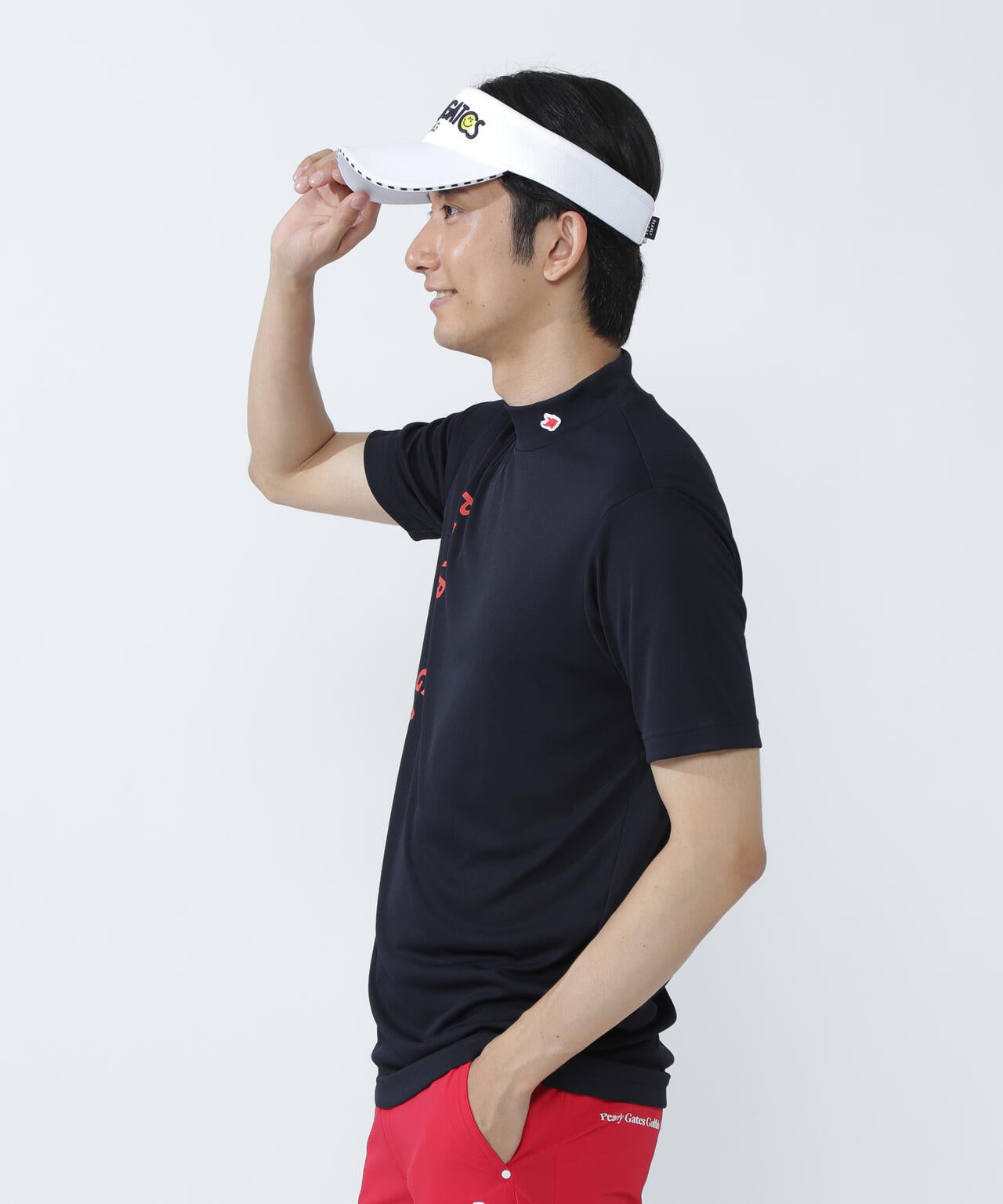 ルークールスムース半袖モックネックカットソー