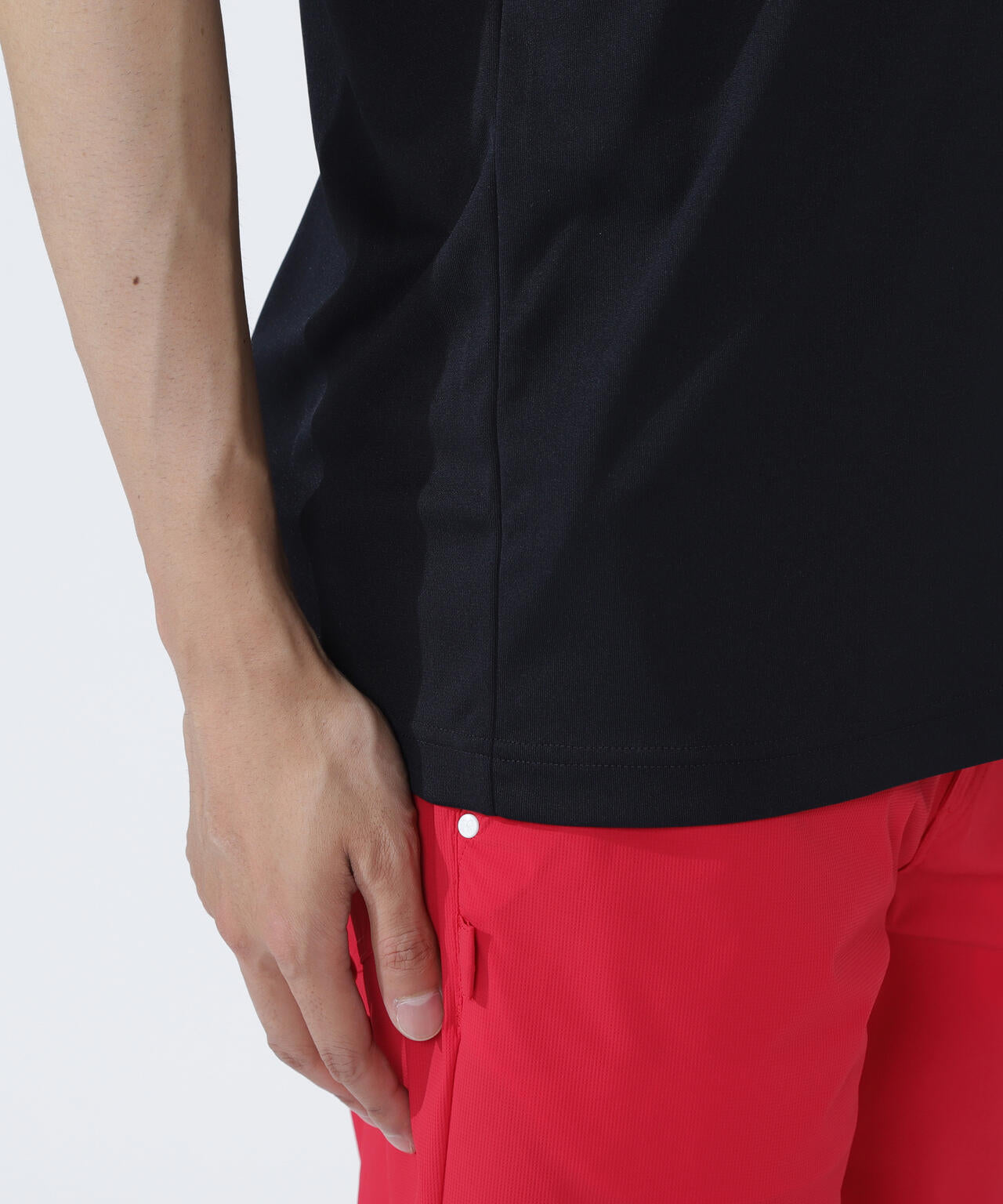 ルークールスムース半袖モックネックカットソー