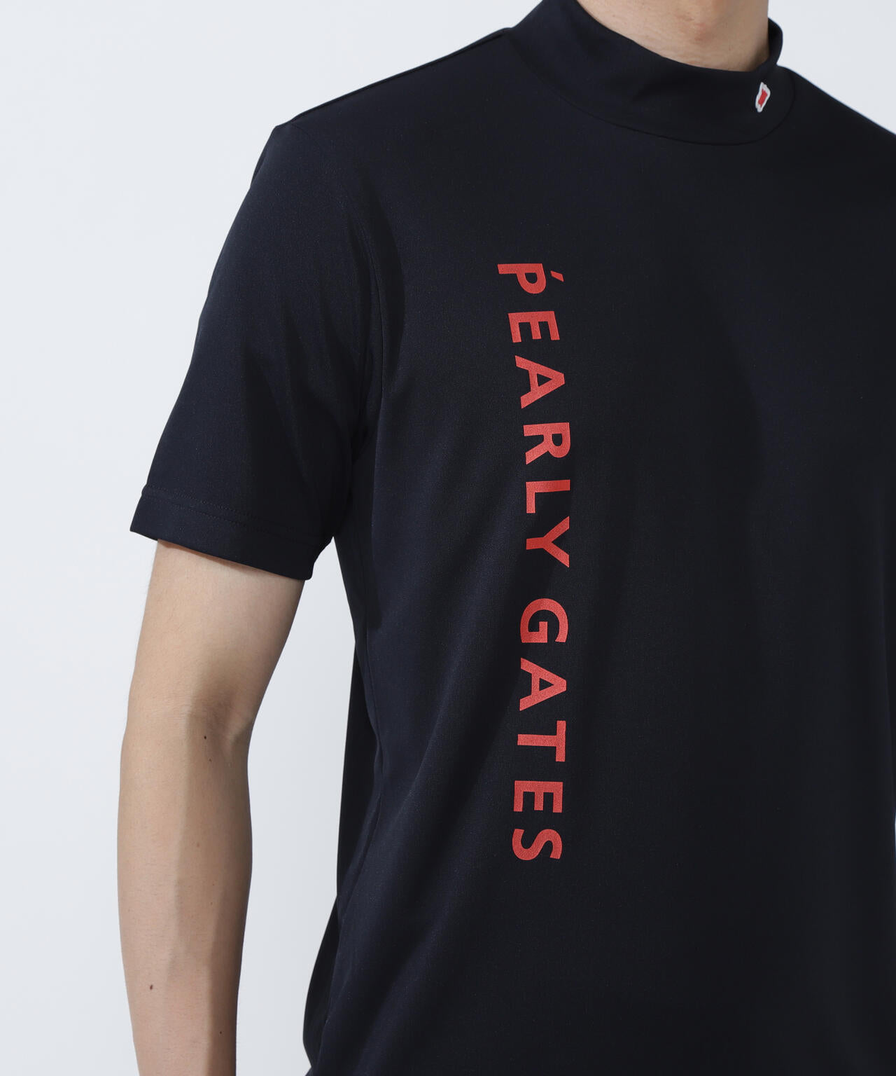 ルークールスムース半袖モックネックカットソー