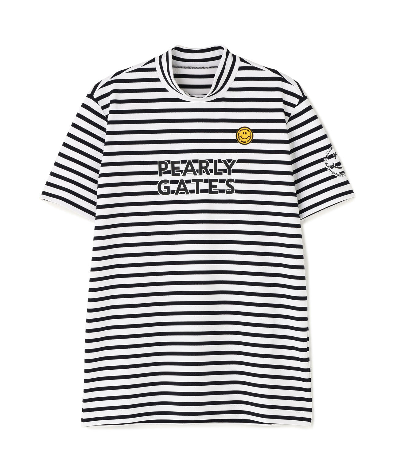 【PG is PG】 ベアカノコ半袖ハイネックカットソー <ボーダー柄>