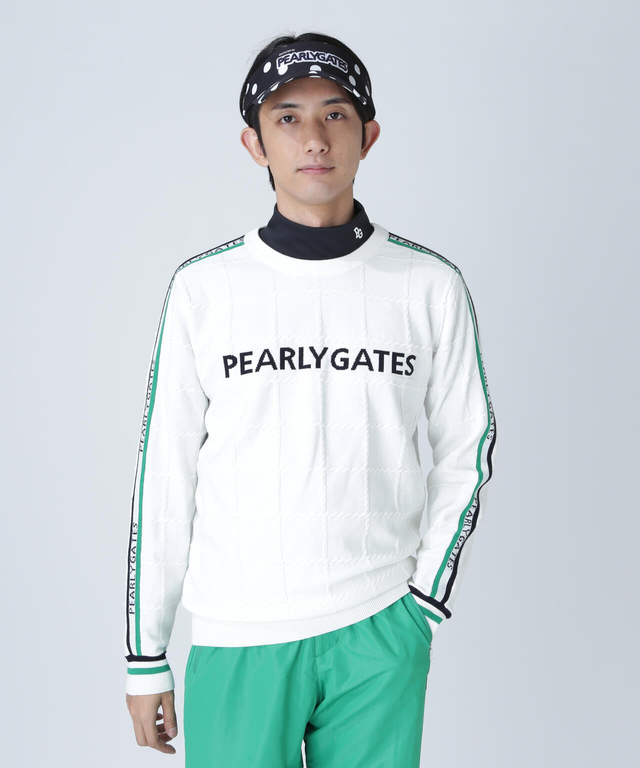 12G地柄クルーネックニットプルオーバー | PEARLY GATES