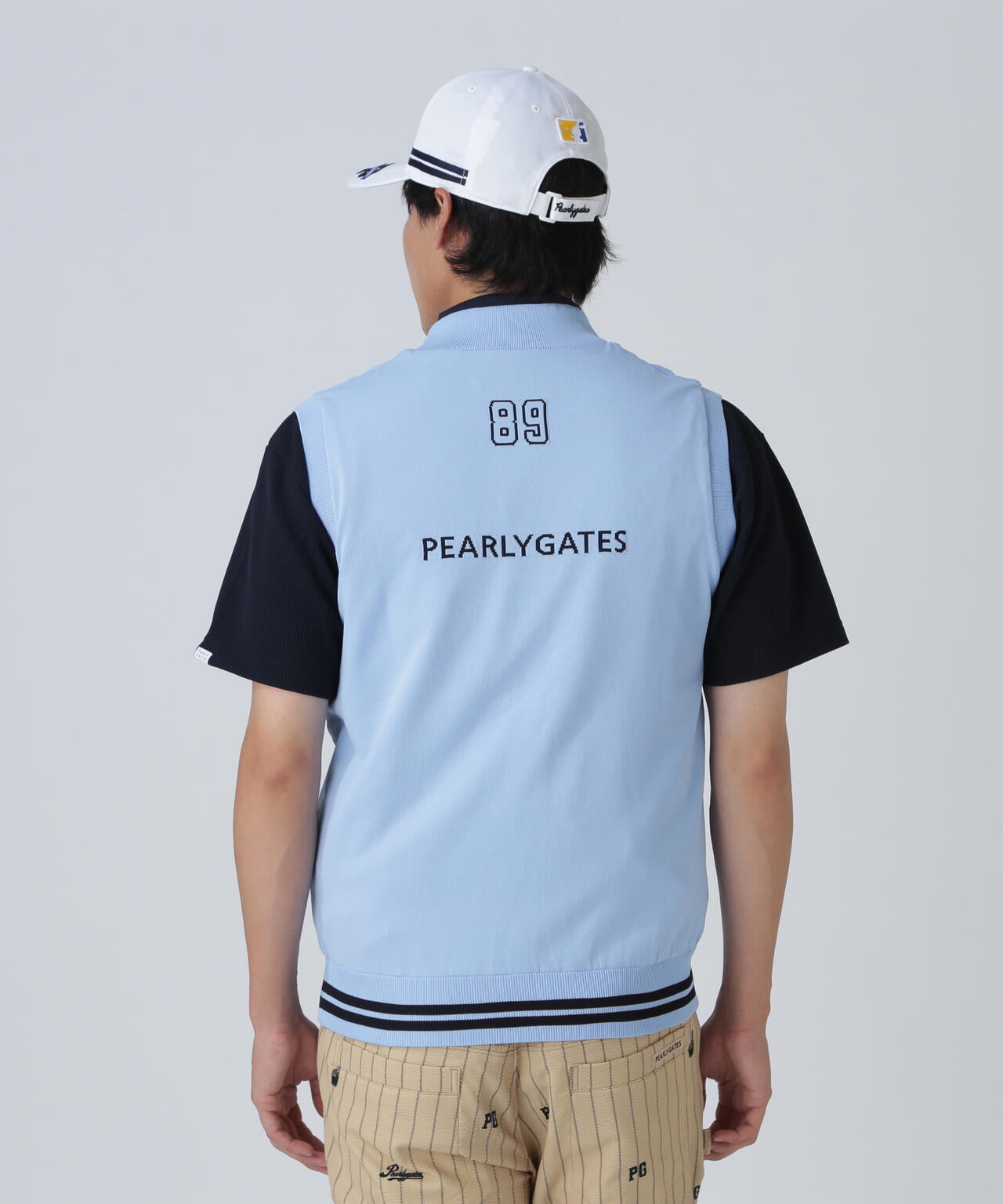 ジャガードリバーシブル フルジップニットベスト