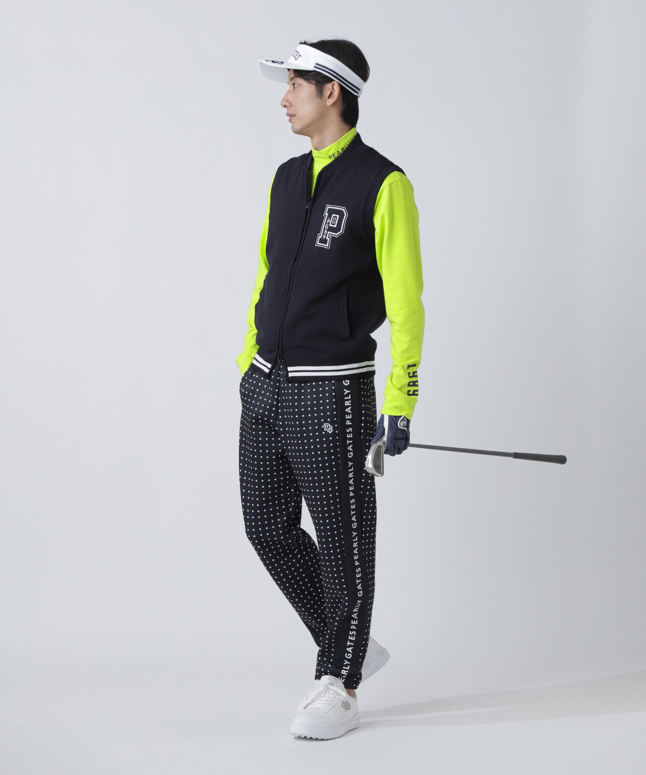 ジャガードリバーシブル フルジップニットベスト