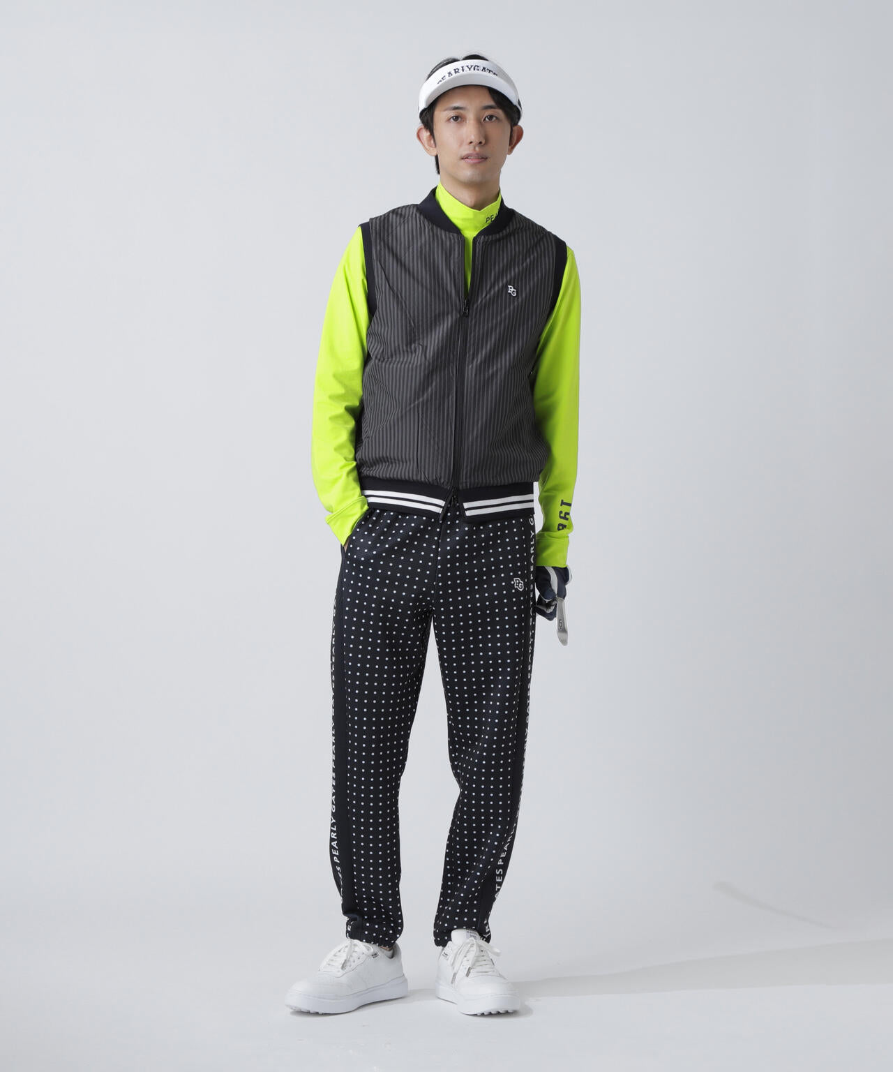 ジャガードリバーシブル フルジップニットベスト