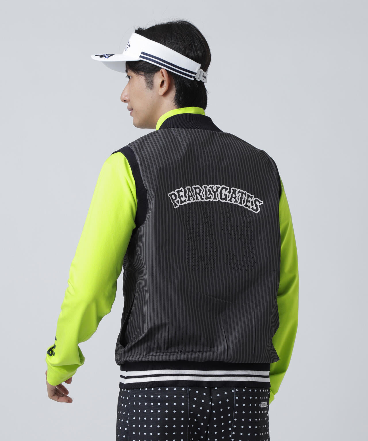 ジャガードリバーシブル フルジップニットベスト