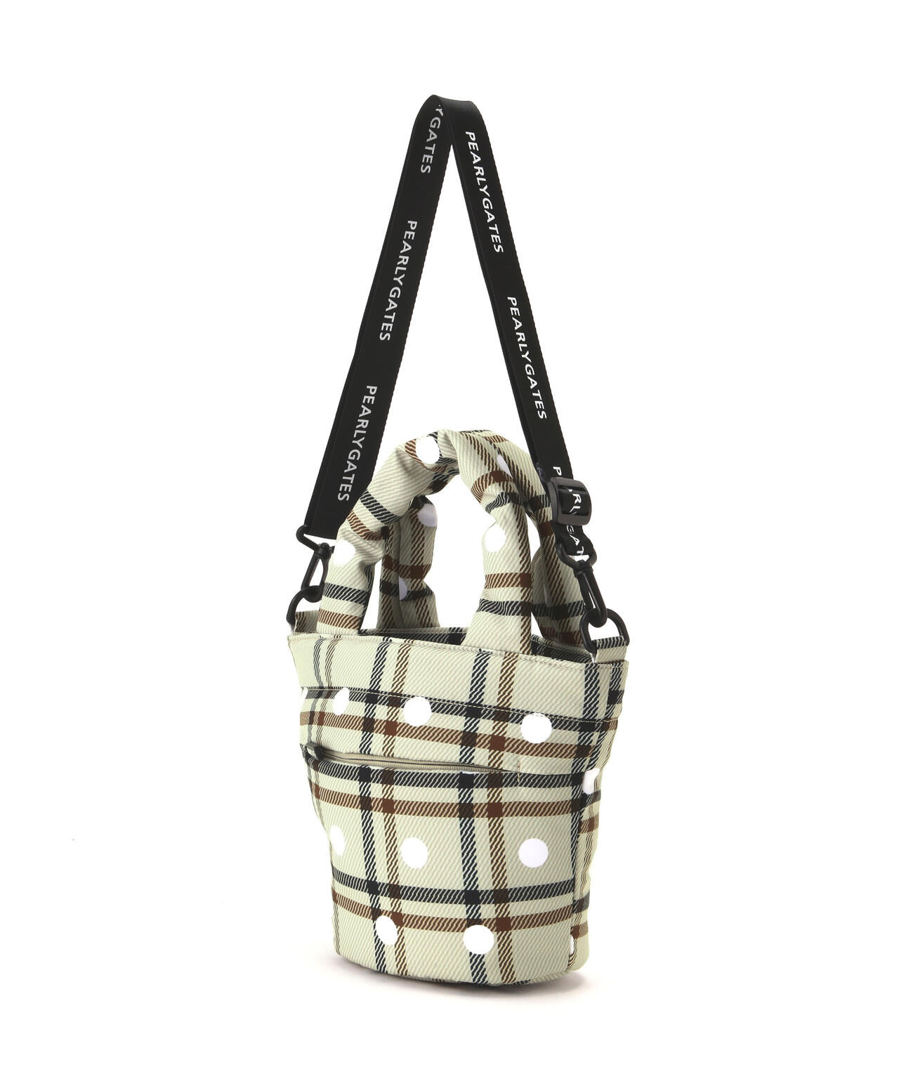 チェック×ドット柄中綿カートバッグ (UNISEX)
