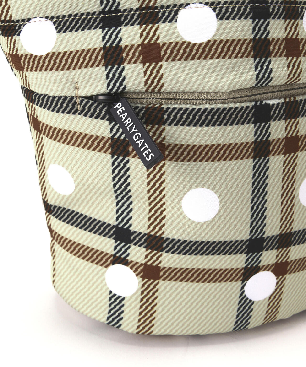 チェック×ドット柄中綿カートバッグ (UNISEX)