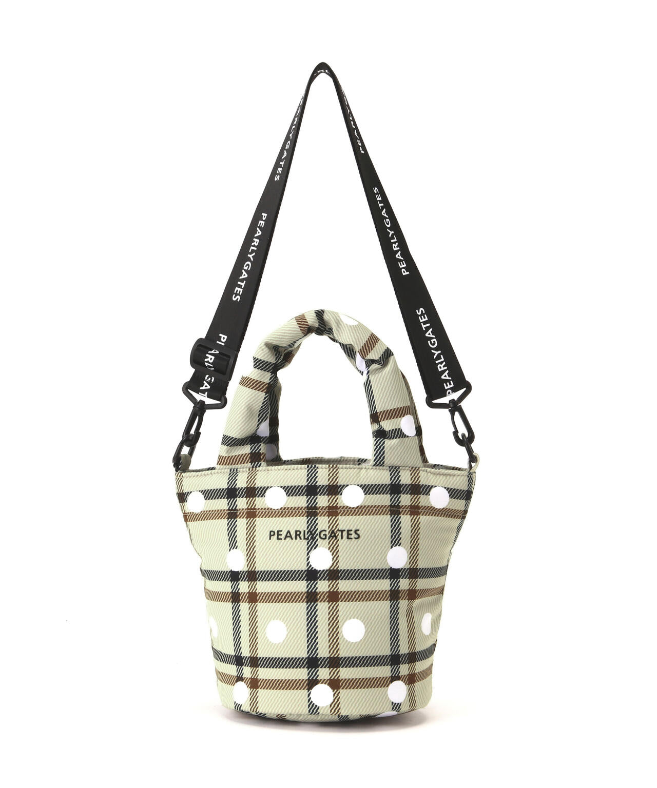 チェック×ドット柄中綿カートバッグ (UNISEX)