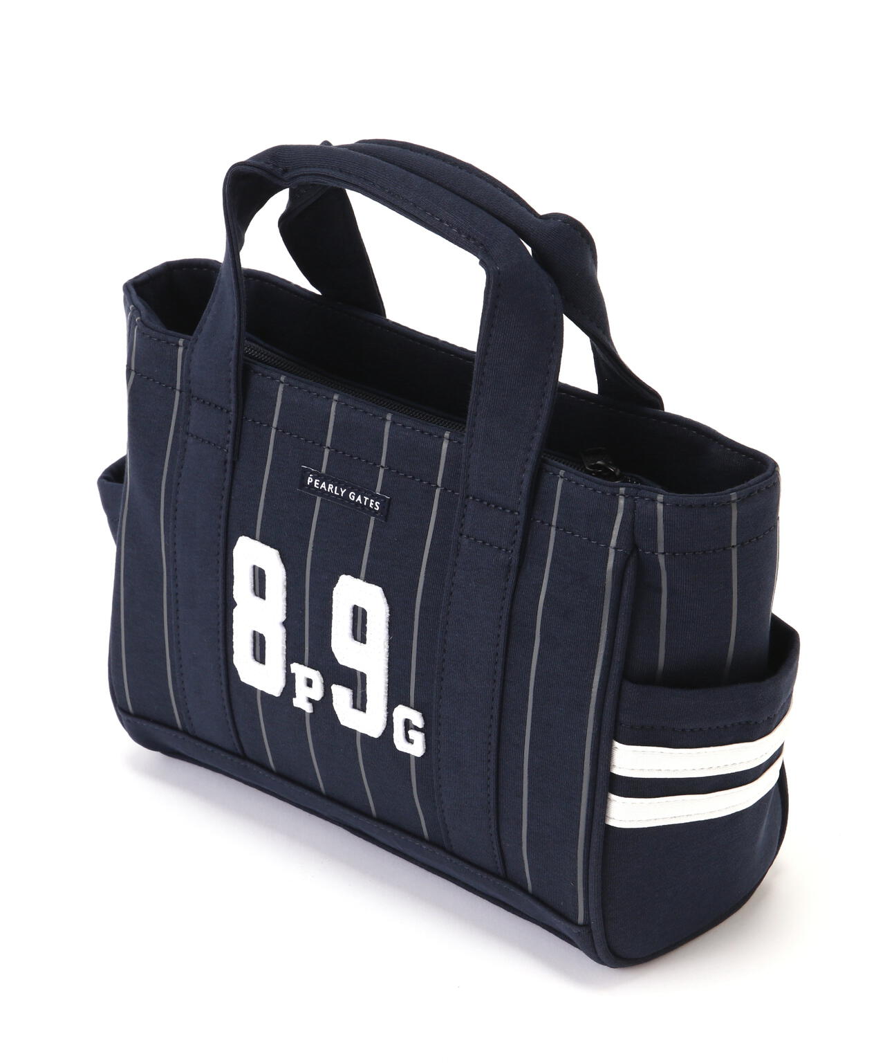 ピンストライプ柄裏毛カートバッグ (UNISEX)