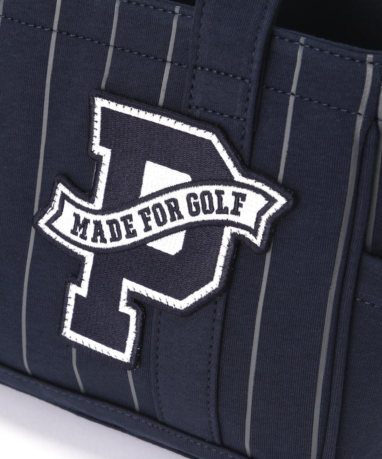 ピンストライプ柄裏毛カートバッグ (UNISEX)