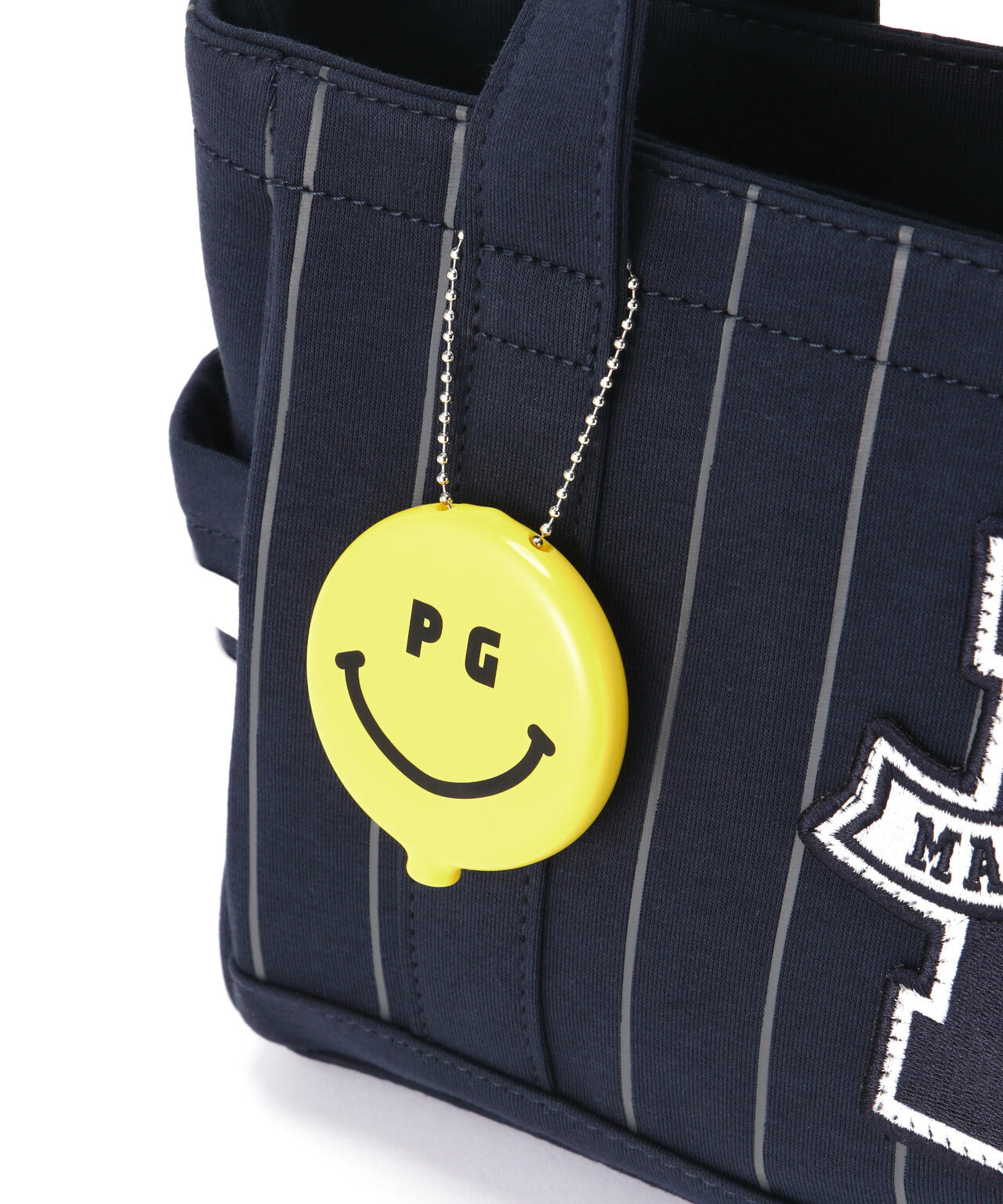 ピンストライプ柄裏毛カートバッグ (UNISEX)