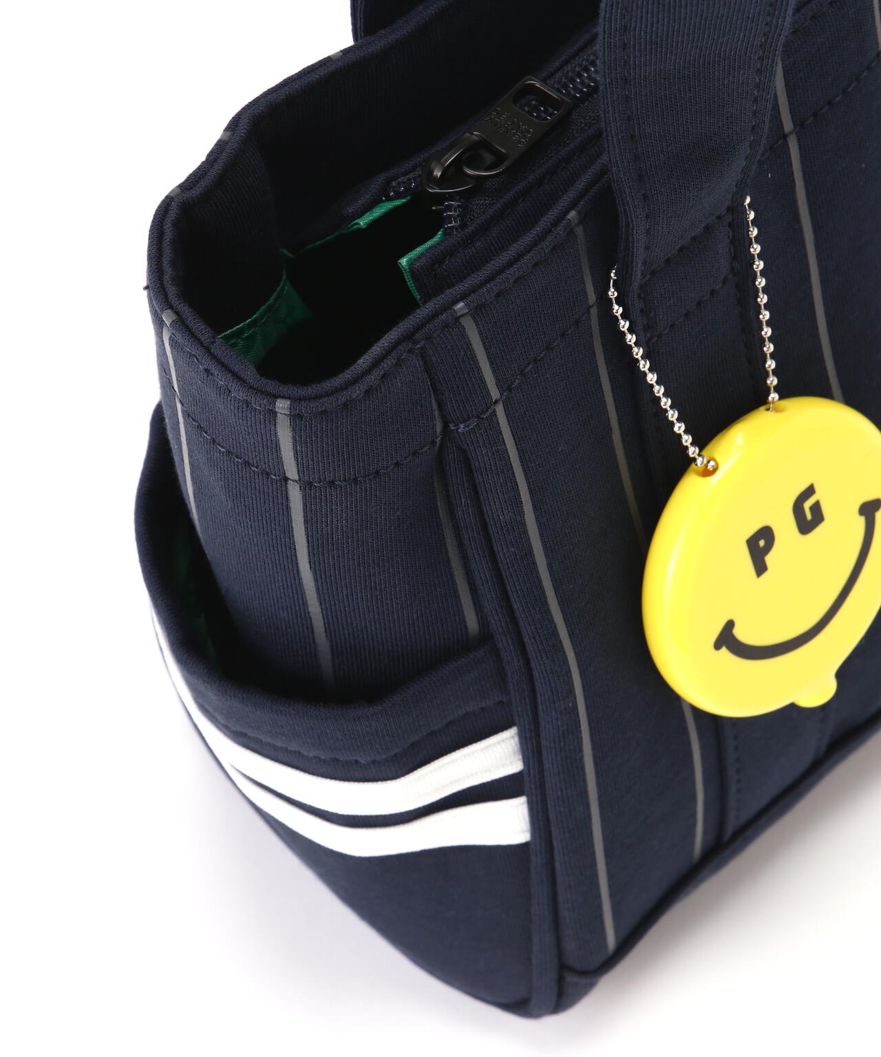 ピンストライプ柄裏毛カートバッグ (UNISEX)