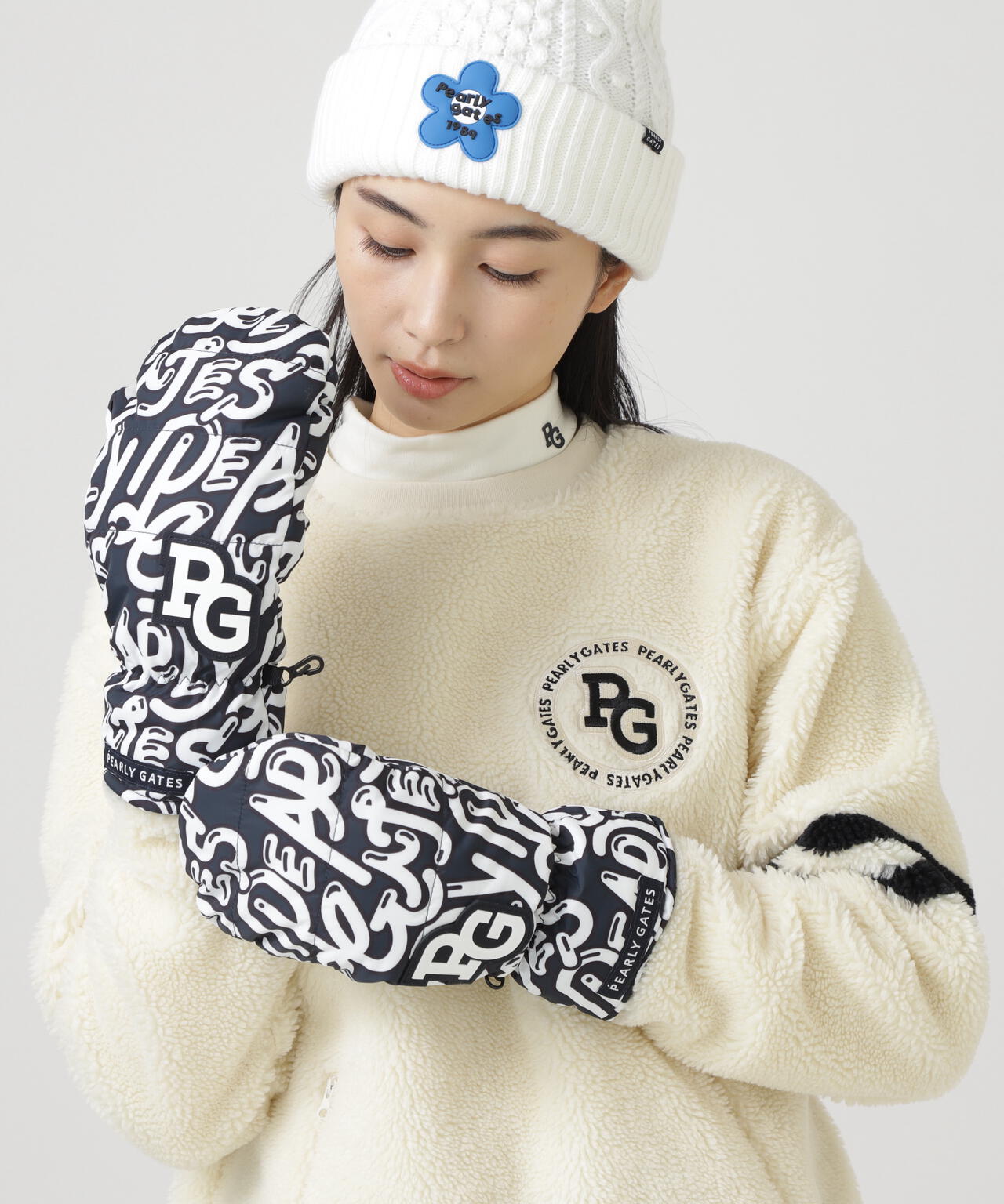 ぷにぷにロゴ柄ミトン (UNISEX)