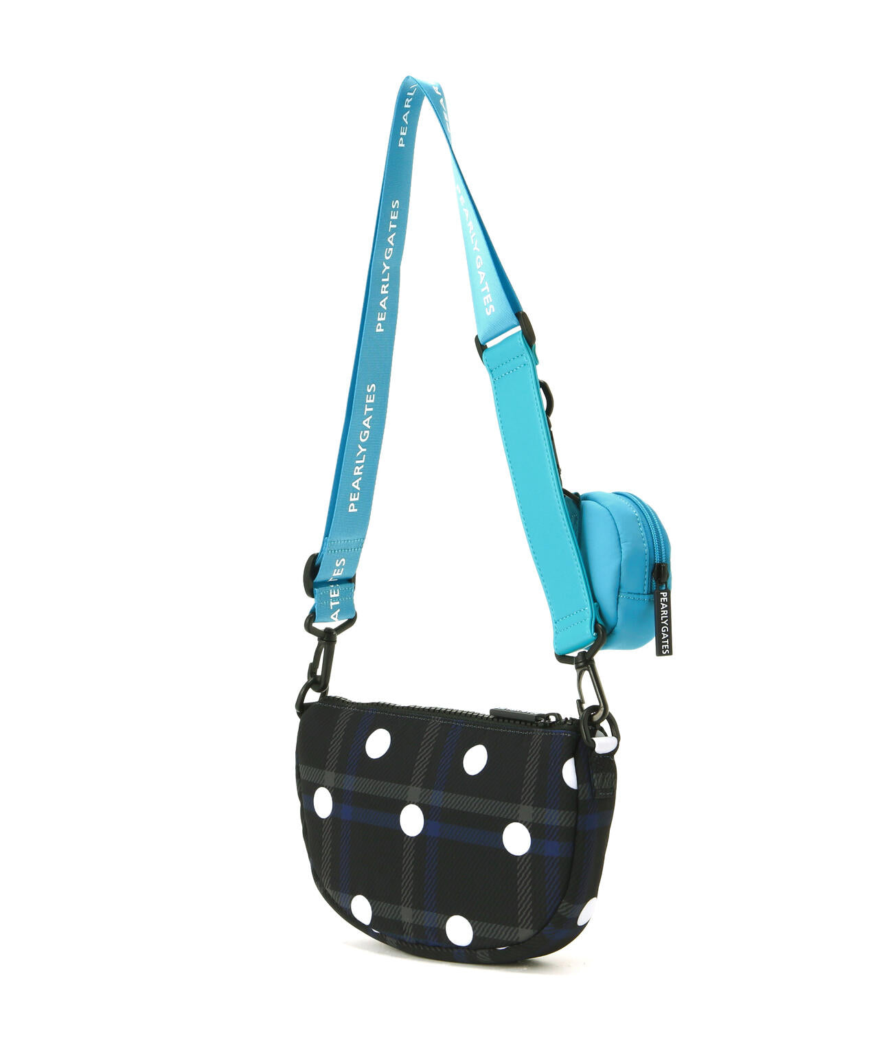 チェック×ドット柄中綿マルチポーチ (UNISEX)