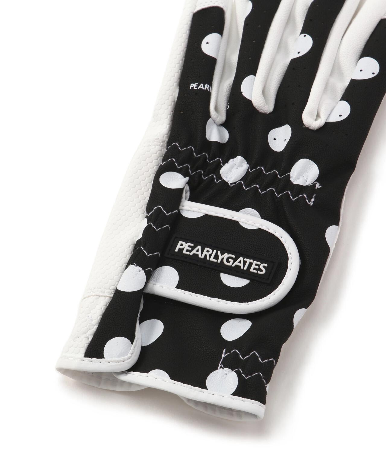 ランダムドット柄 合皮ネイルスルーグローブ (両手用) (LADIES)