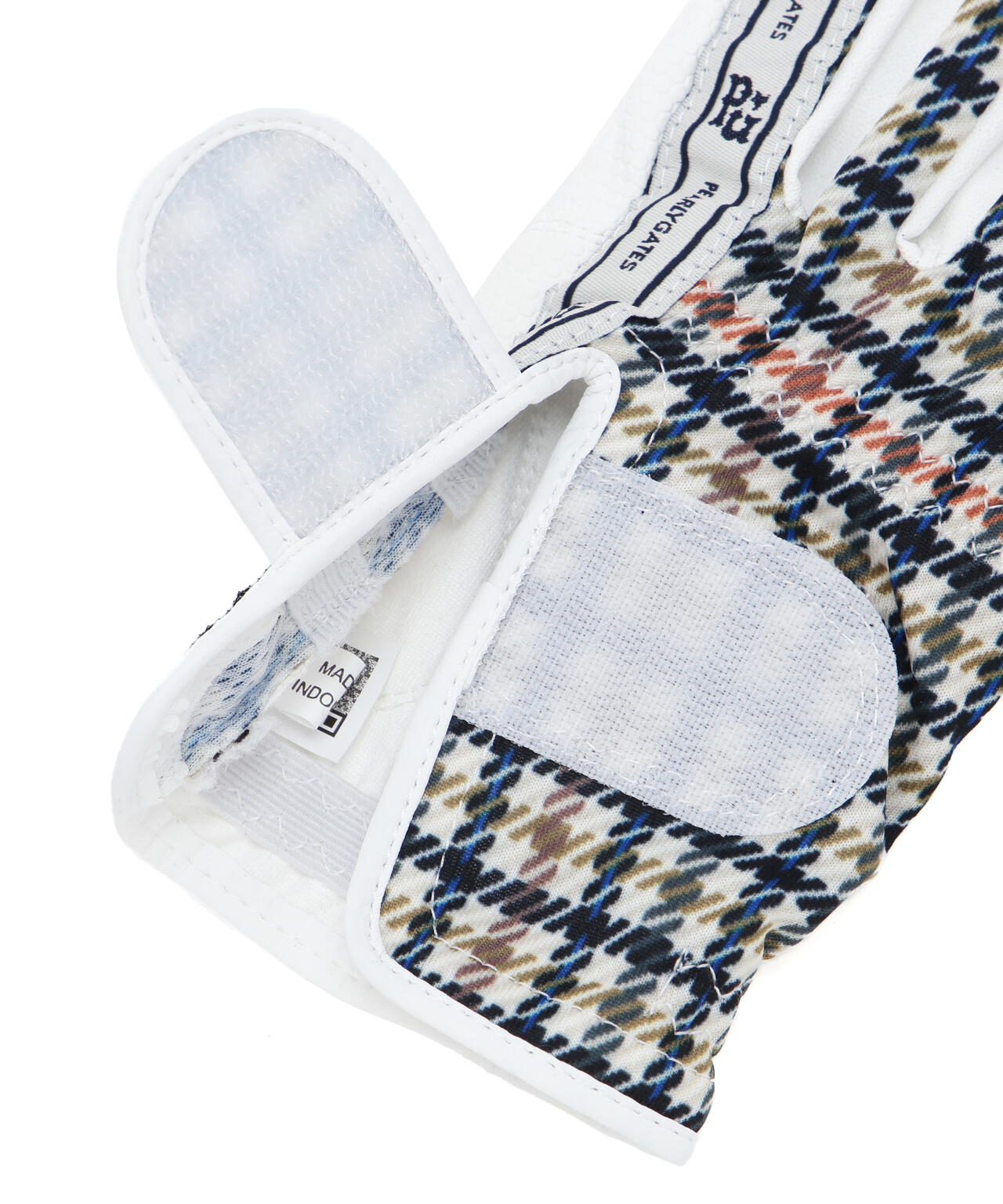 ガンクラブチェック柄合皮ネイルスルーグローブ (両手用) (LADIES)