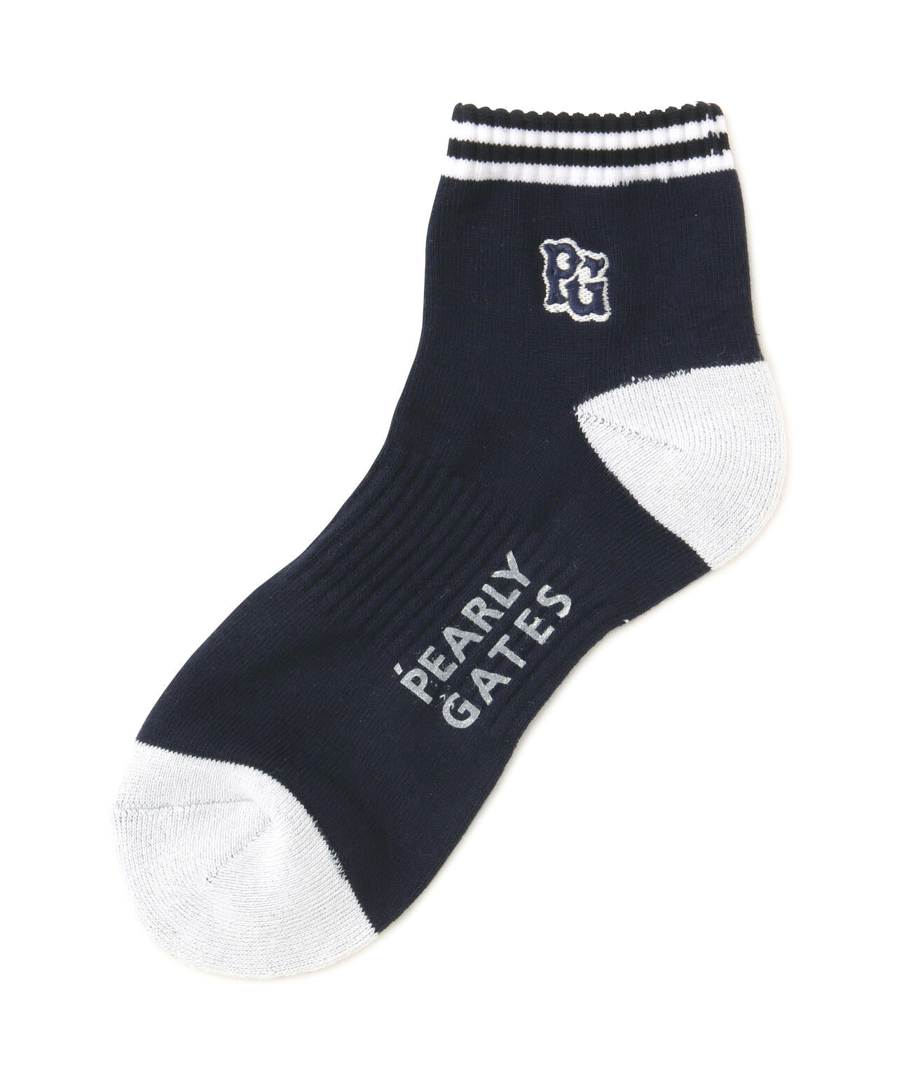 口ボーダーショートソックス (LADIES)