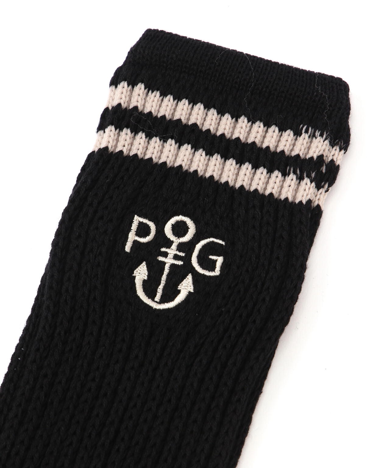 アンカーロゴ刺繍ルーズ調ミドルソックス (MENS)