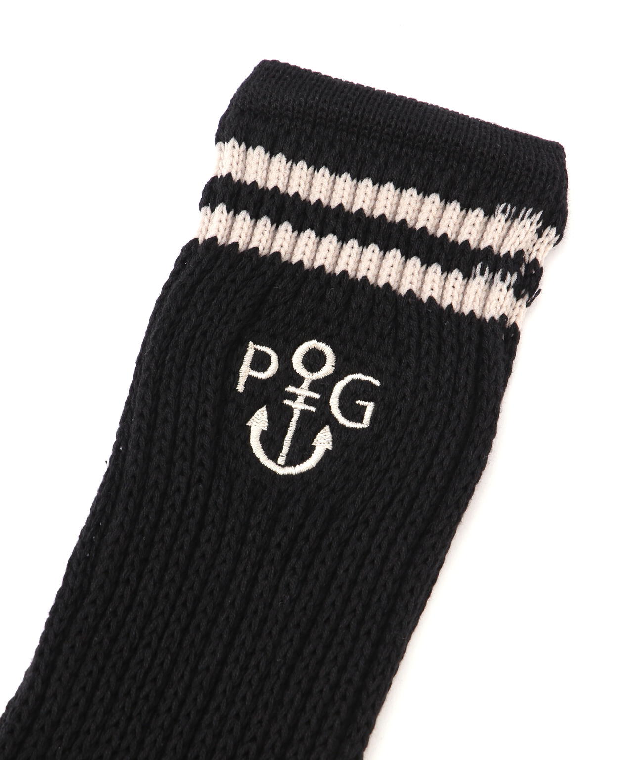 アンカーロゴ刺繍ルーズ調ミドルソックス (LADIES)