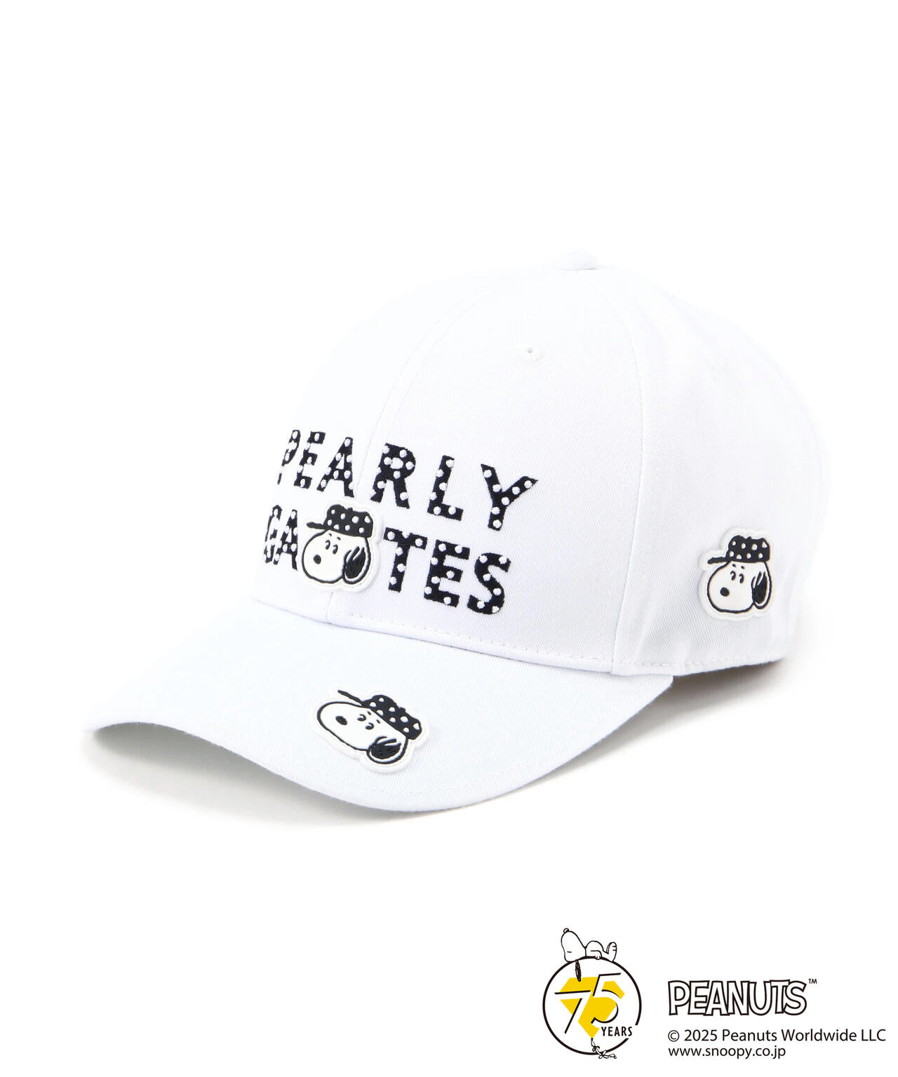 パーリーゲイツ【SNOOPY】 SNOOPY ワッペン フラットブリムキャップ SNOOPY】リサイクルツイルキャップ (UNISEX) | PEARLY GATES