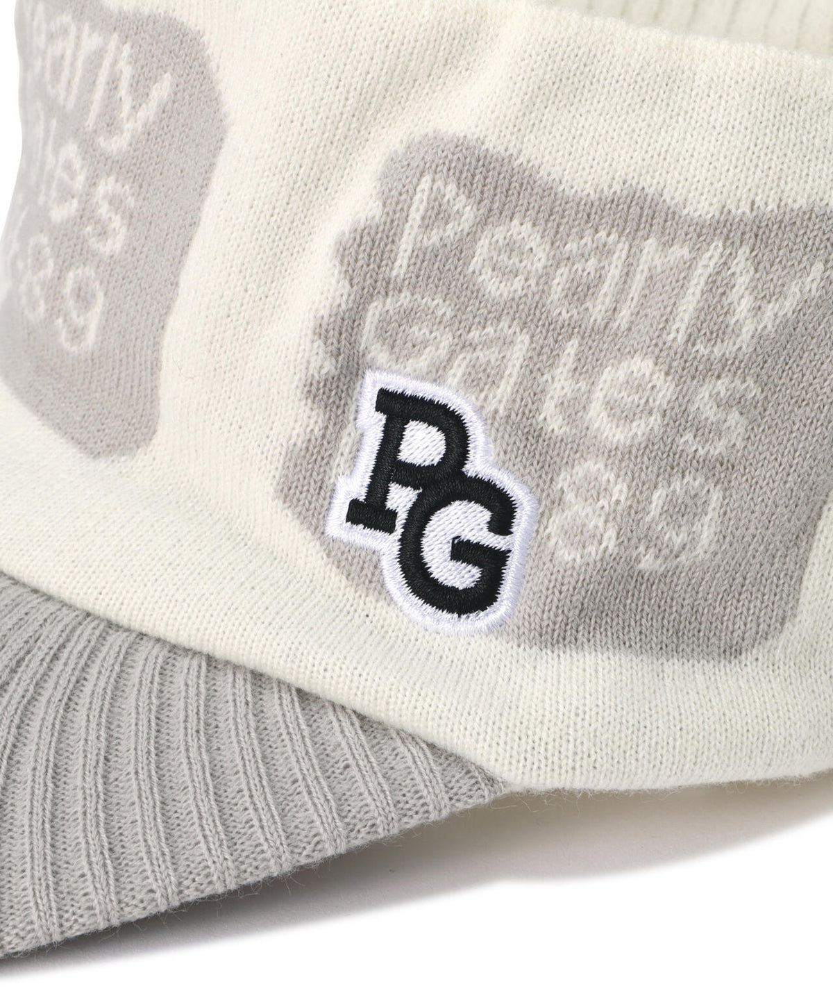 ブロックロゴ柄ニットバイザー (UNISEX)