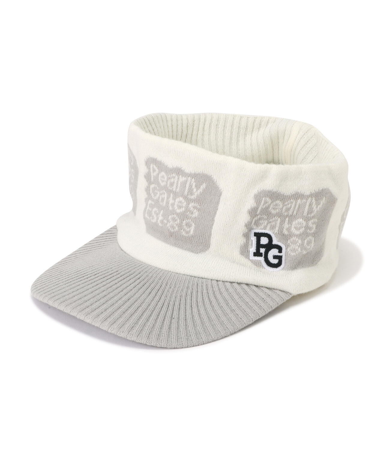 ブロックロゴ柄ニットバイザー (UNISEX)