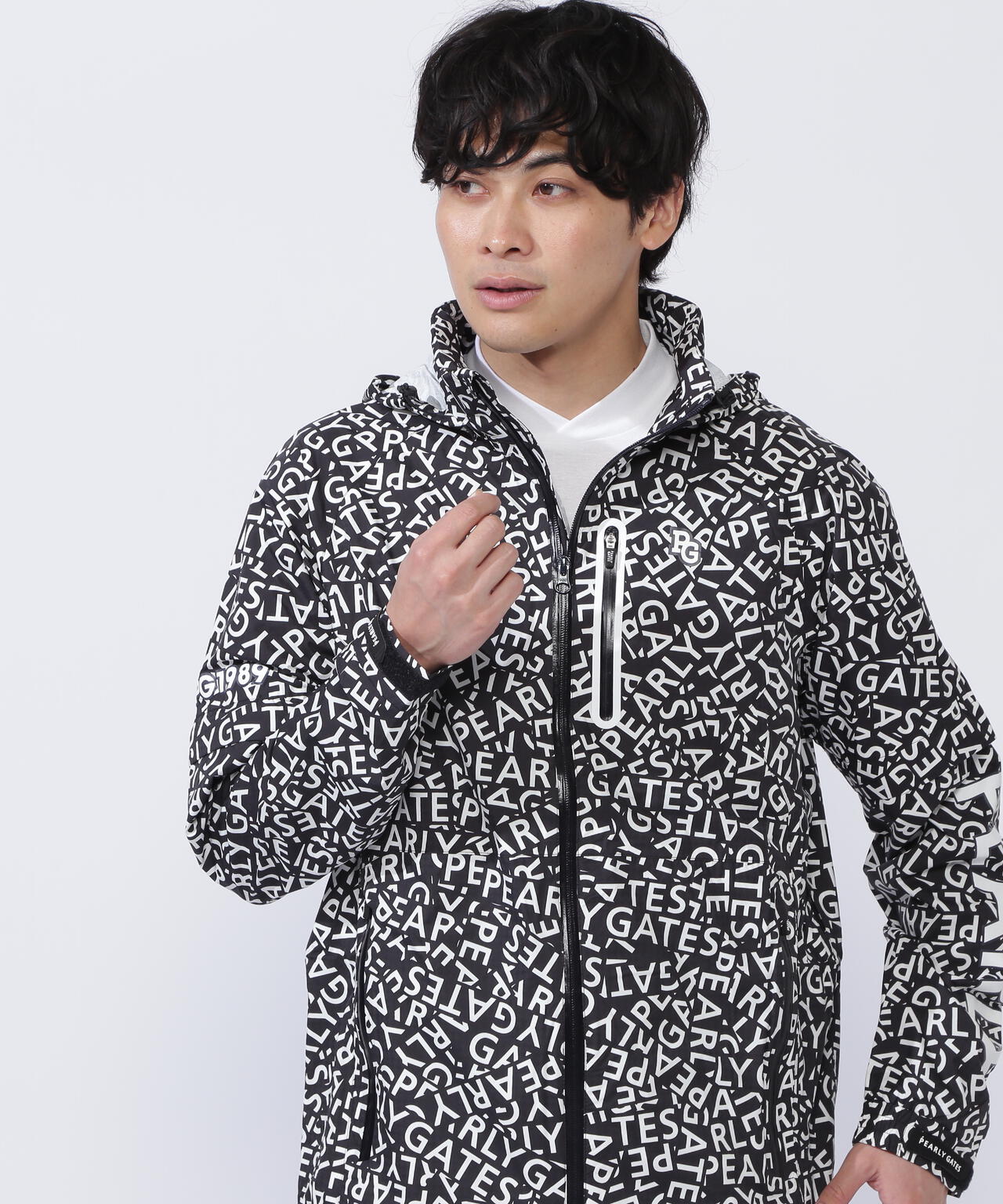 CRAFTEVOフルジップアップレインジャケット <ロゴ/千鳥柄> (MENS)