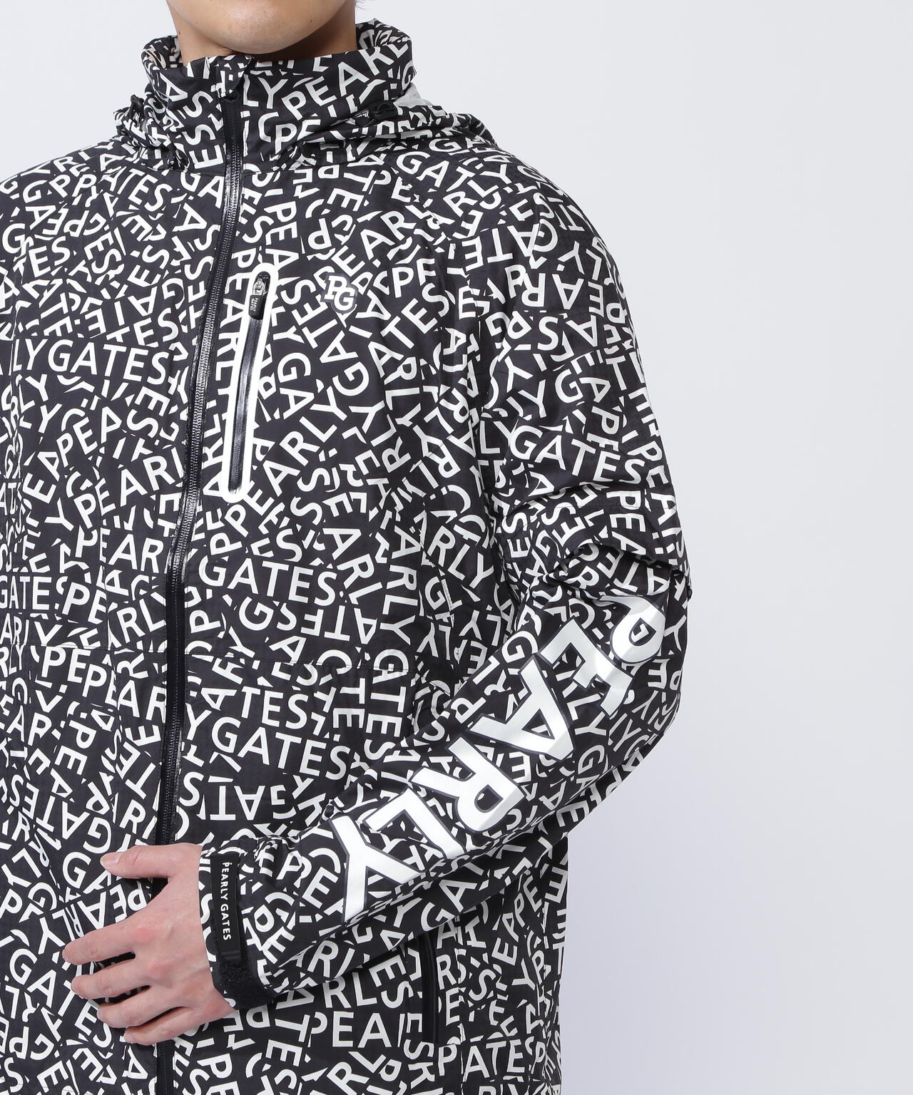 CRAFTEVOフルジップアップレインジャケット <ロゴ/千鳥柄> (MENS)