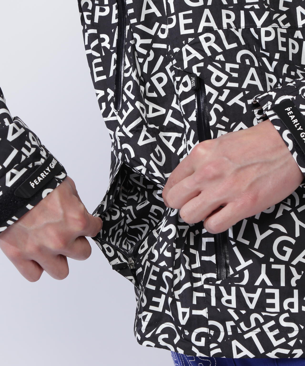CRAFTEVOフルジップアップレインジャケット <ロゴ/千鳥柄> (MENS)