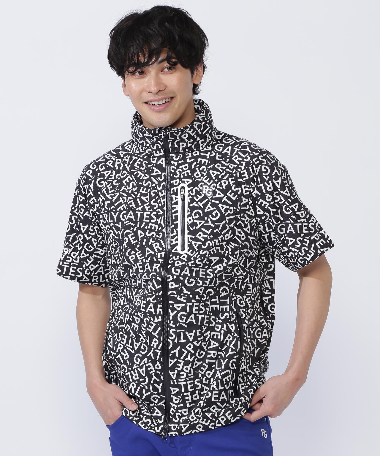 CRAFTEVOフルジップアップレインジャケット <ロゴ/千鳥柄> (MENS)
