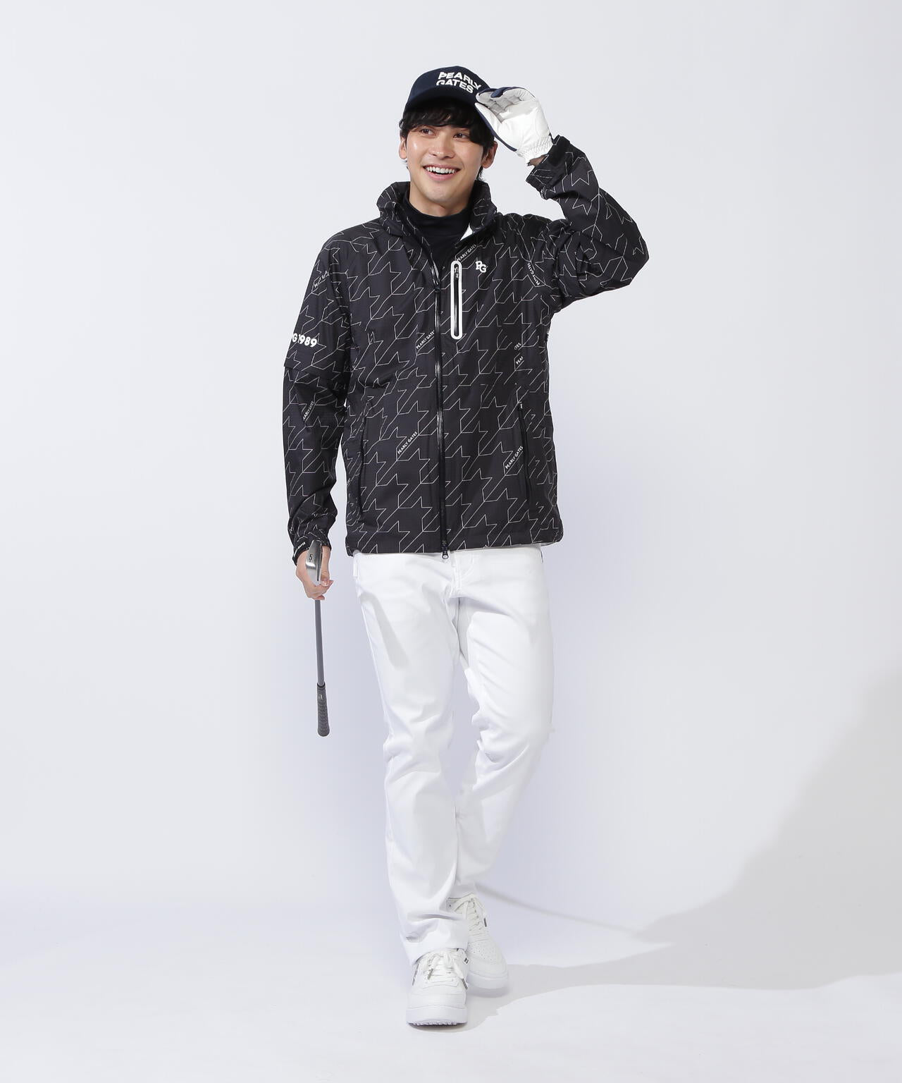 CRAFTEVOフルジップアップレインジャケット <ロゴ/千鳥柄> (MENS)