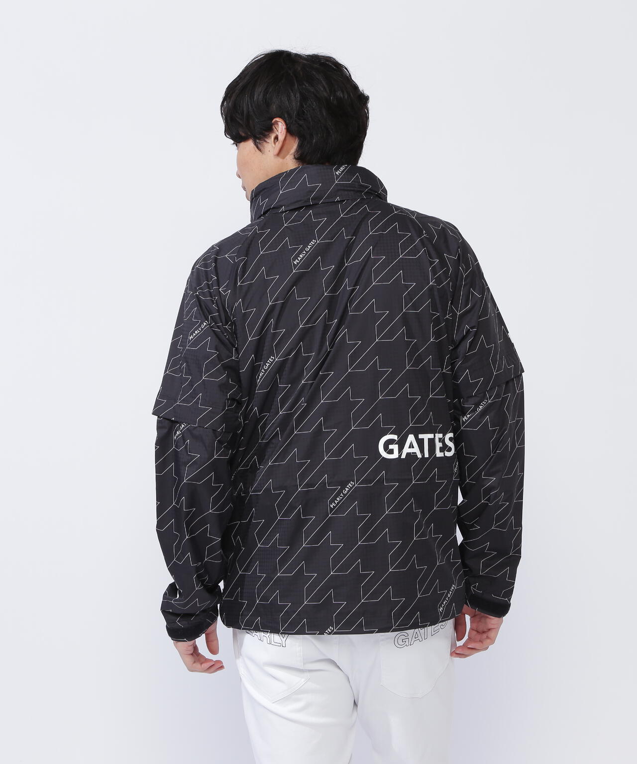 CRAFTEVOフルジップアップレインジャケット <ロゴ/千鳥柄> (MENS)