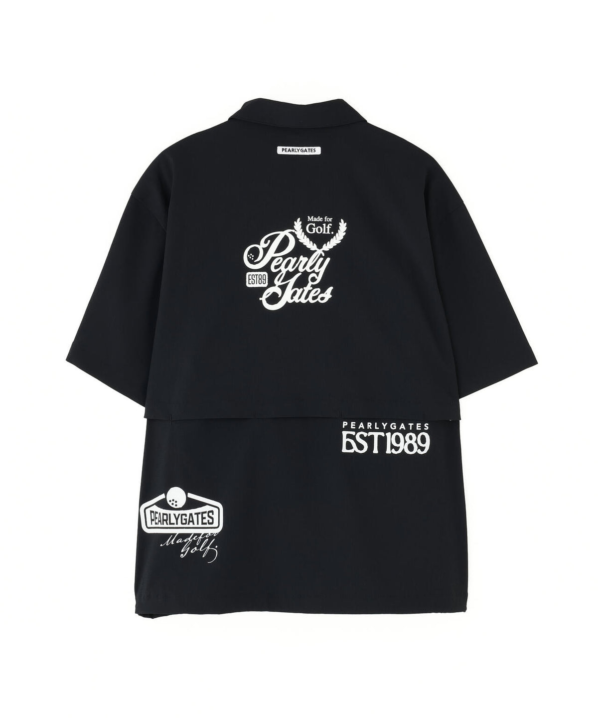 【一部店舗&公式オンライン限定】カレッジロゴPeストレッチドビー半袖ハーフジッププルオーバーシャツ