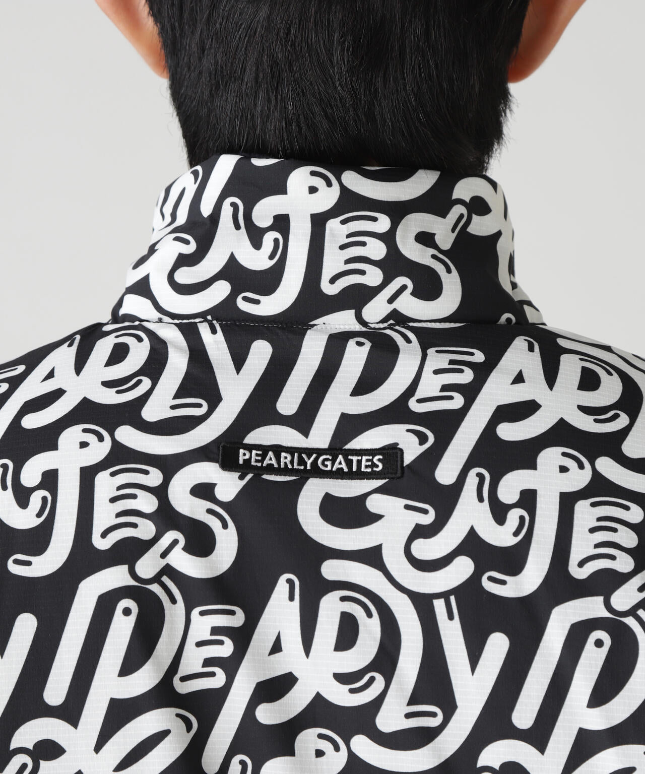 Nyストレッチリップストップ×超KARUISHI中綿リバーシブルスタンドブルゾン <ぷにぷにロゴ柄>