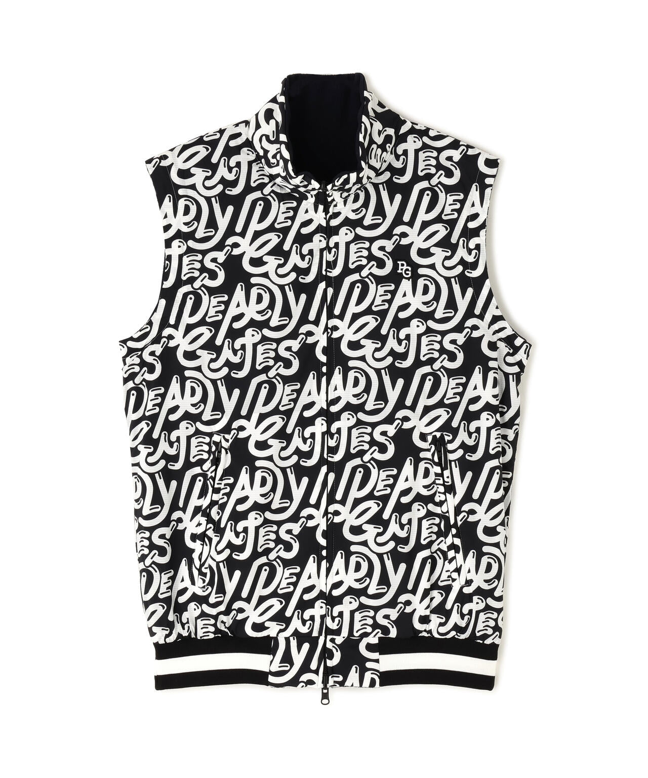 Nyストレッチリップストップ×超KARUISHI中綿リバーシブルスタンドブルゾン <ぷにぷにロゴ柄>