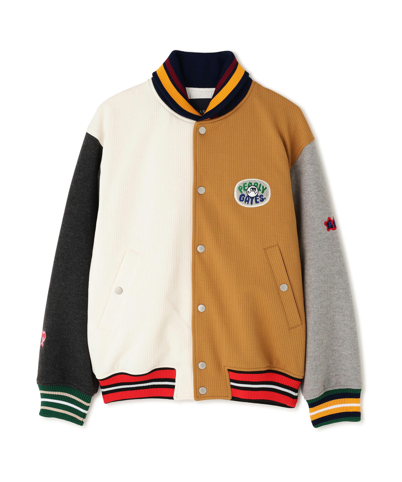 PeストレッチヘリンボーンJQ裏起毛スタジャン