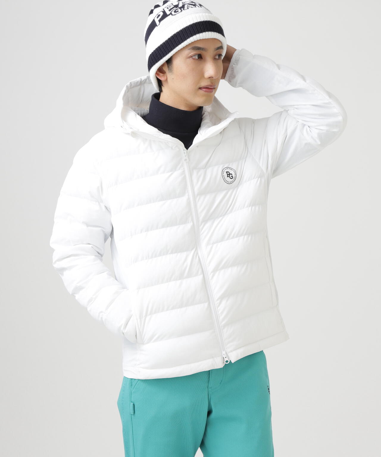 NyストレッチBIGリップストップ中綿フーディブルゾン