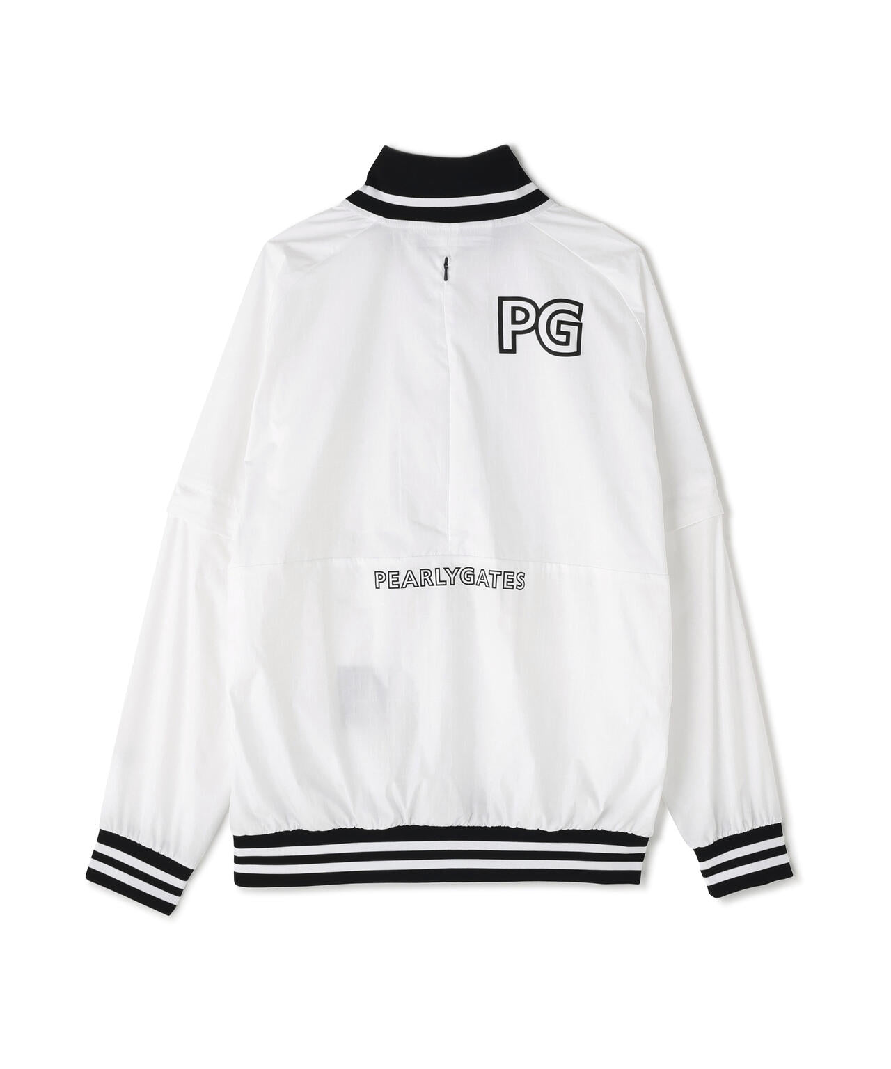 【PG is PG】 ロゴジャガードポリエステルタフタジップアップブルゾン