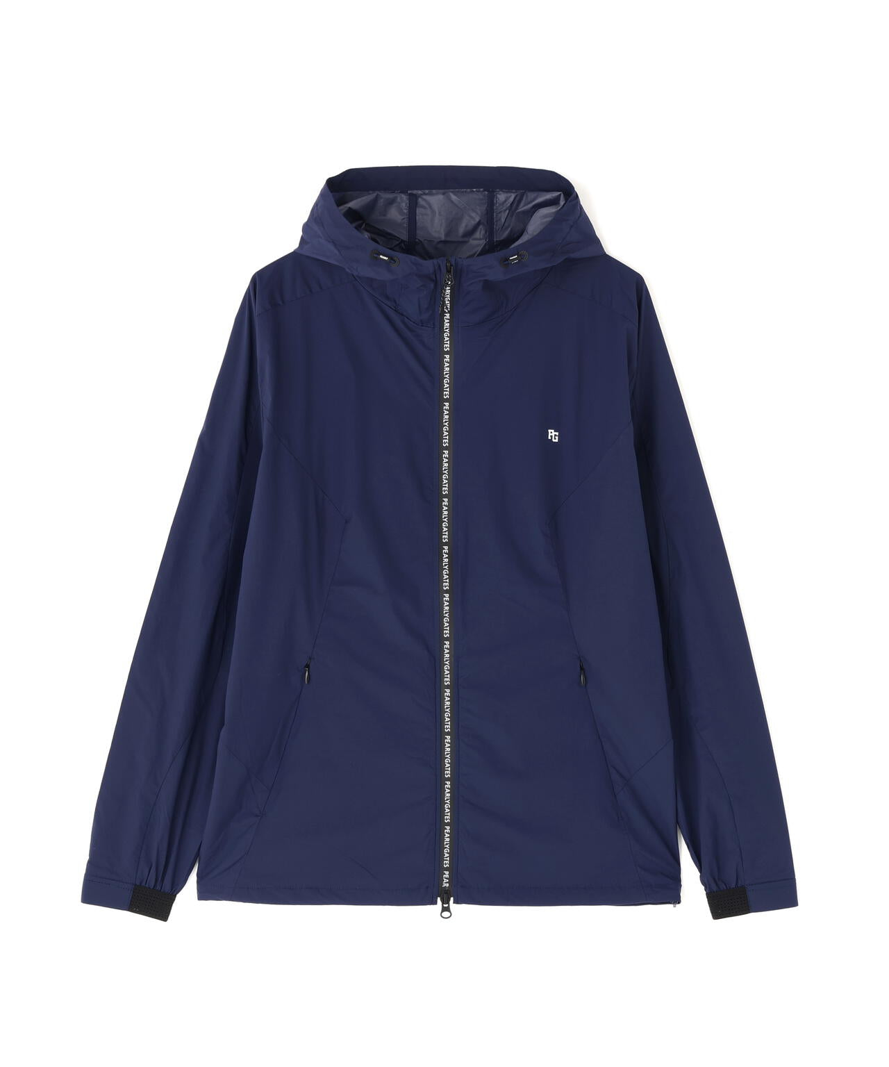 ナイロンストレッチタフタラミネートフーディブルゾン