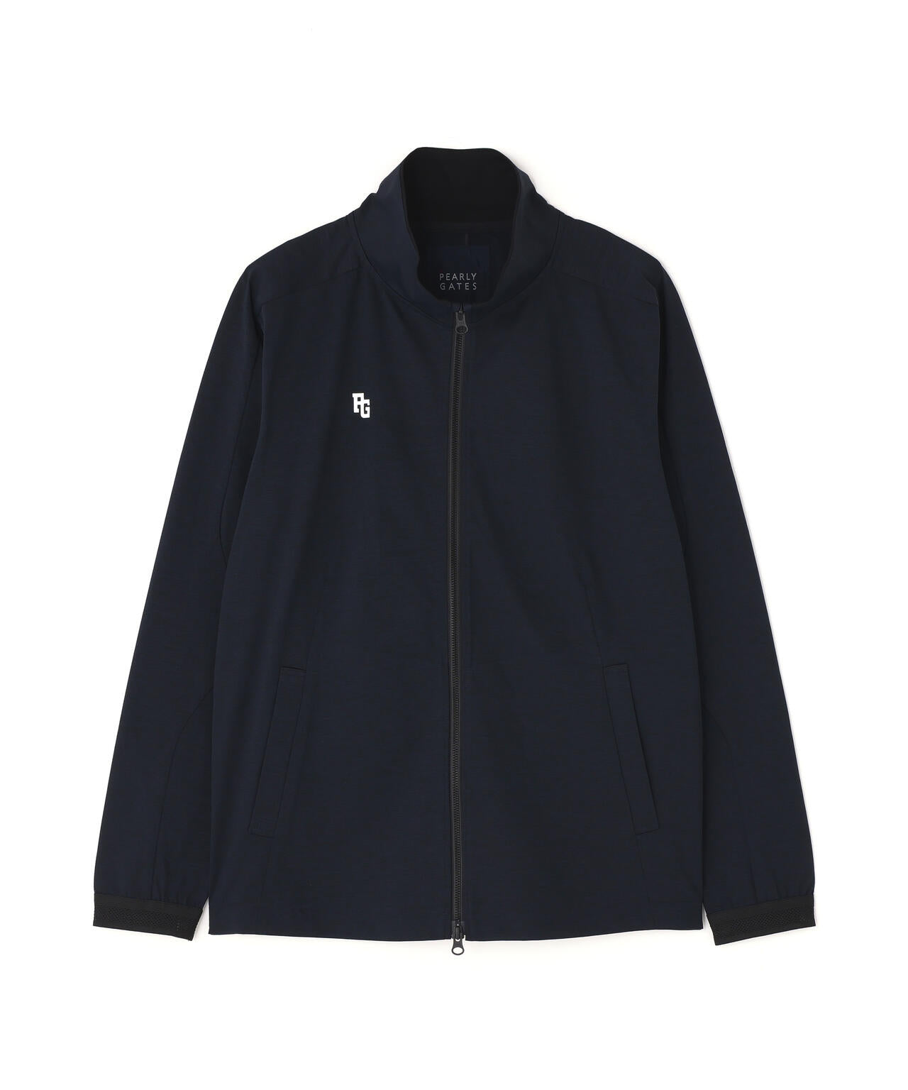 Peカチオンメランジ天竺ジップアップブルゾン