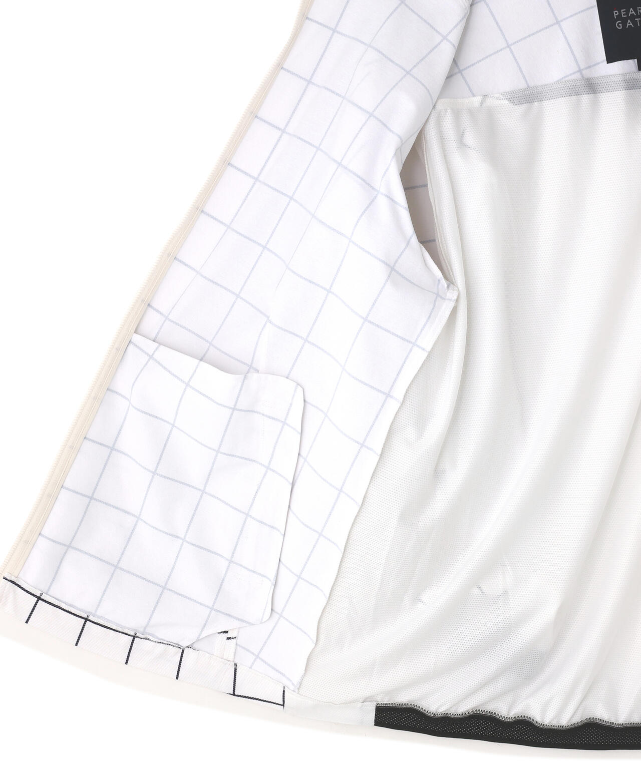 Peカチオンメランジ天竺ジップアップブルゾン <ウィンドペン>