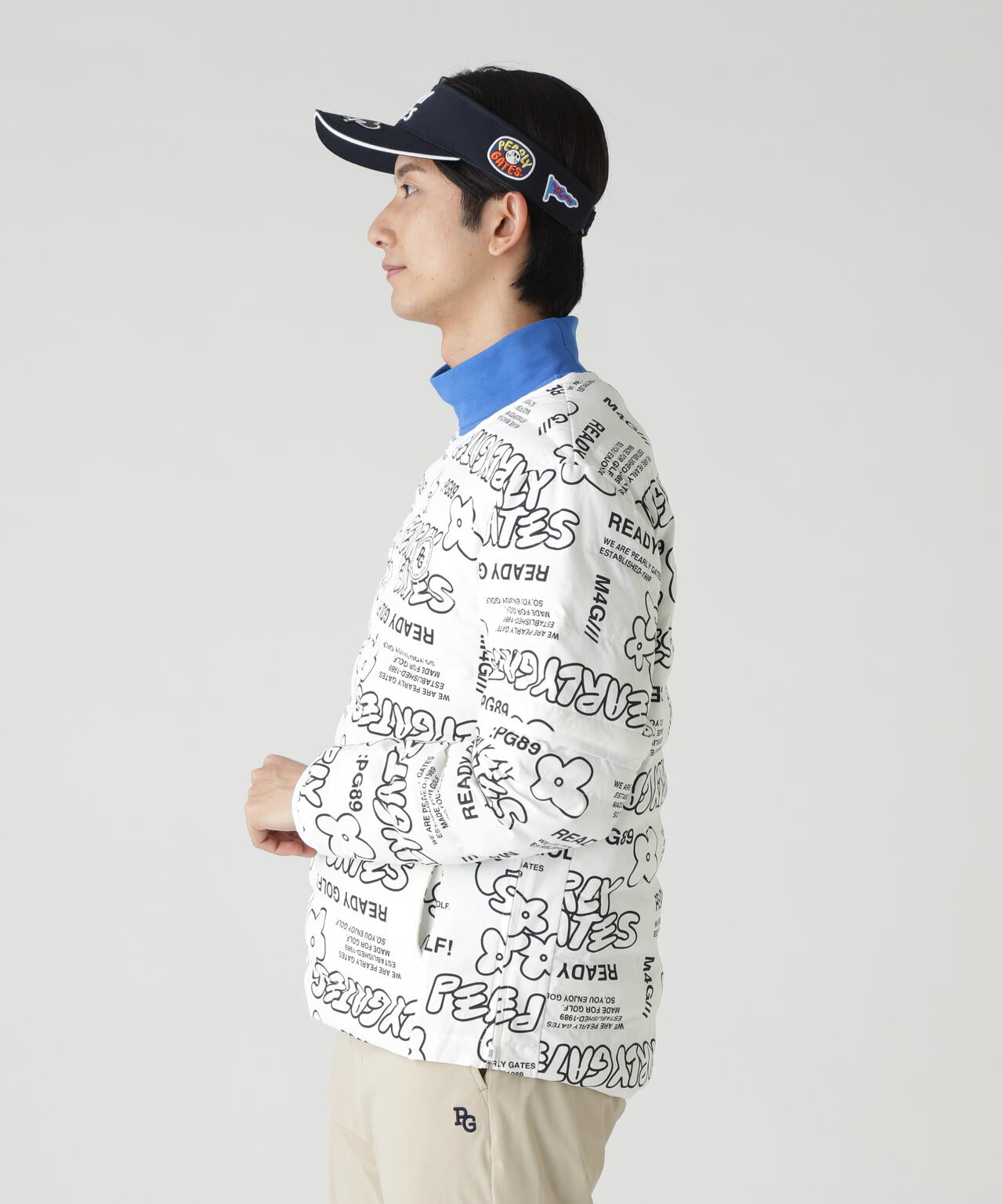 NyストレッチBIGリップストップ中綿2WAYスニードジャック <ロゴ×花柄>