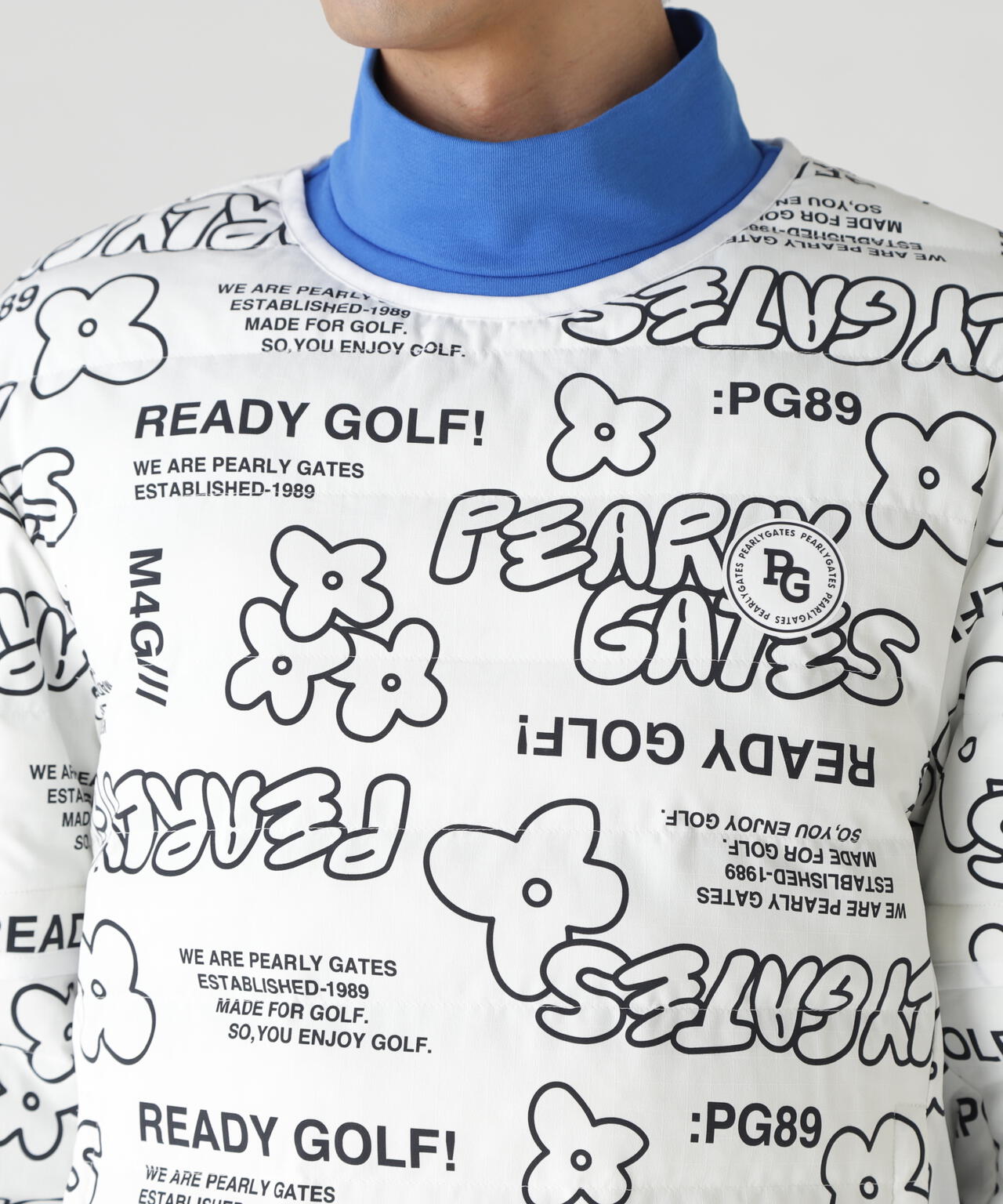 NyストレッチBIGリップストップ中綿2WAYスニードジャック <ロゴ×花柄>