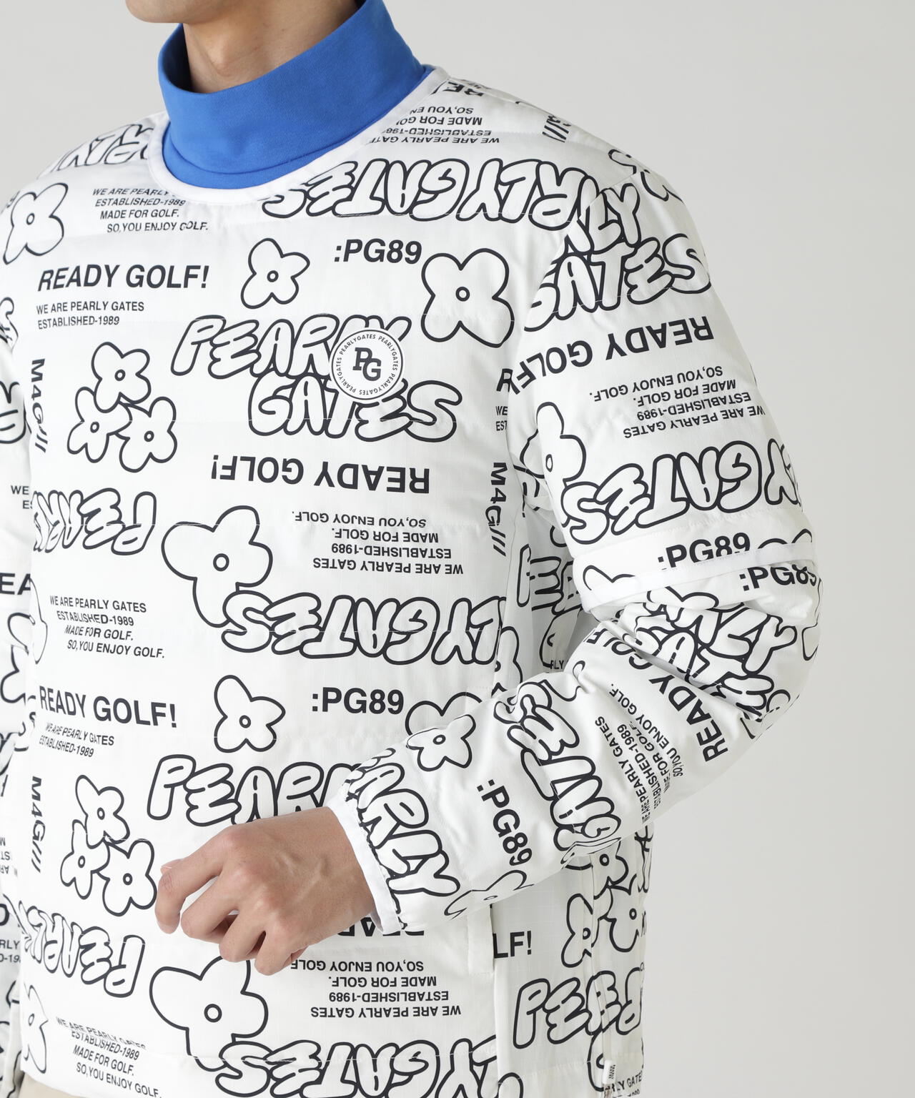 NyストレッチBIGリップストップ中綿2WAYスニードジャック <ロゴ×花柄>