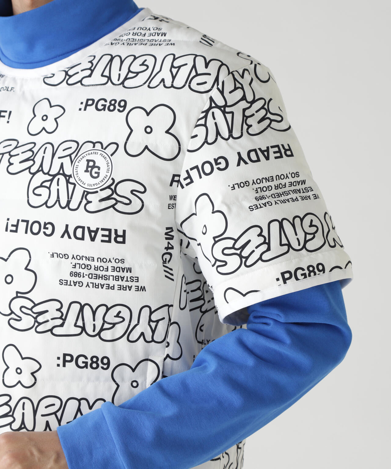 NyストレッチBIGリップストップ中綿2WAYスニードジャック <ロゴ×花柄>